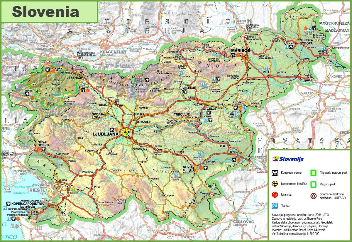 نقشہ کے سلووینیا روڈ