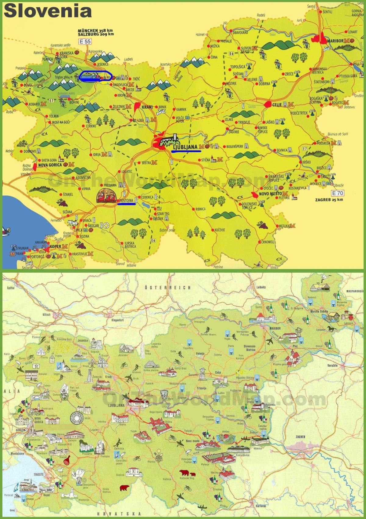 سلووینیا کے سفر کا نقشہ