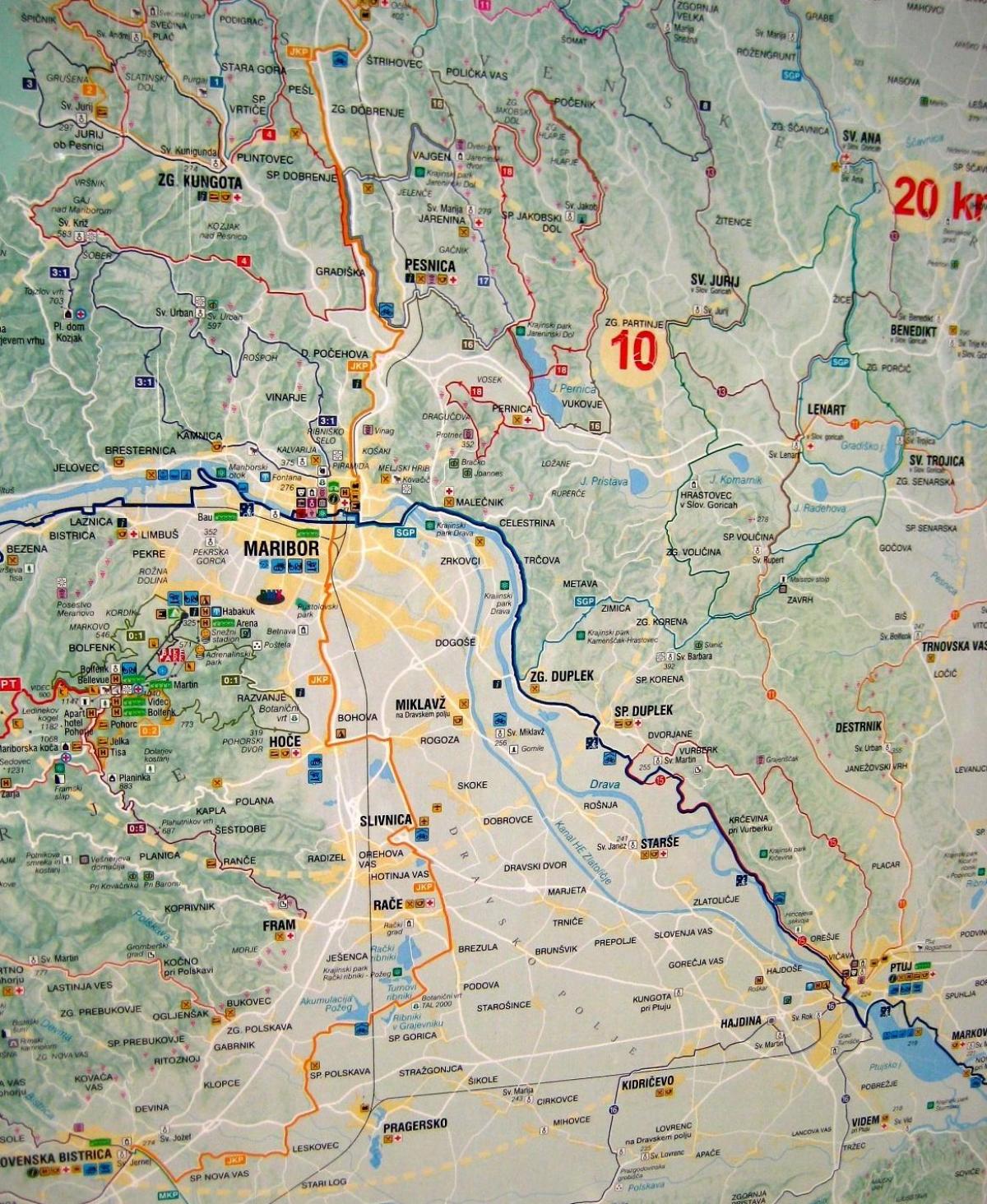 کا نقشہ کیمپنگ سلووینیا