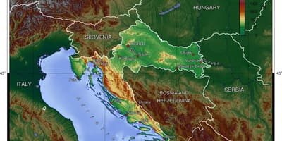 نقشہ کے سلووینیا topographic